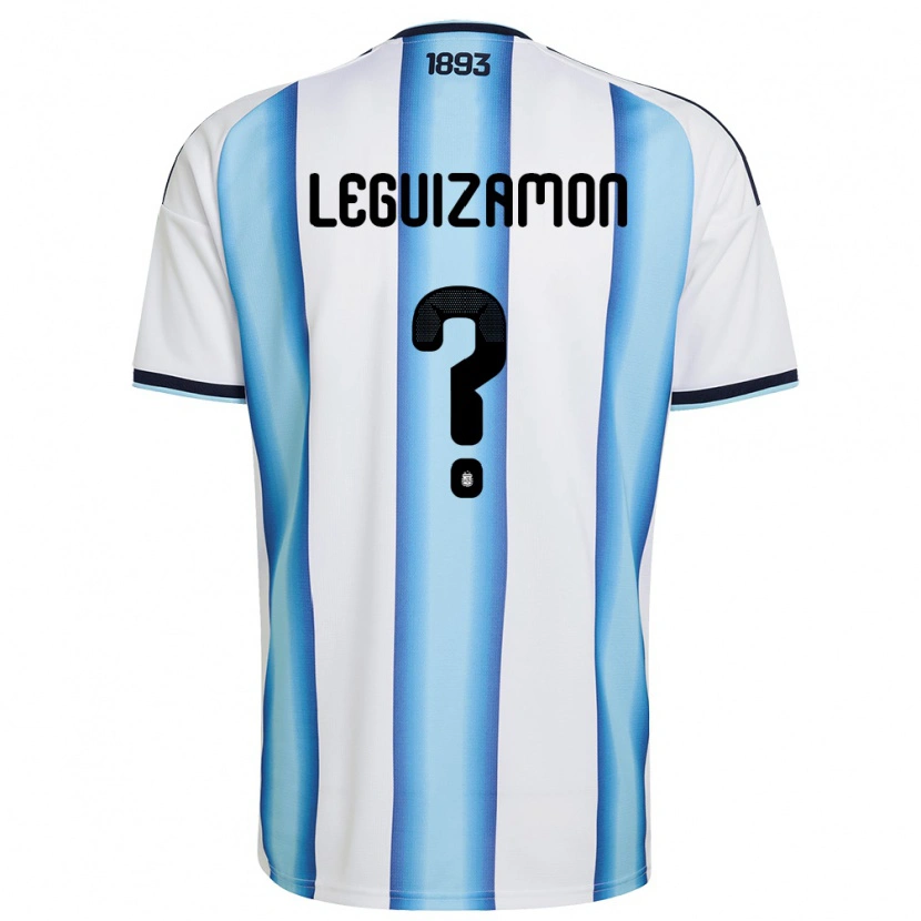 Danxen Pánské Argentina Lionel Leguizamon #0 Bílá Nebeská Modrá Námořnická Domů Hráčské Dresy 26-28 Dres