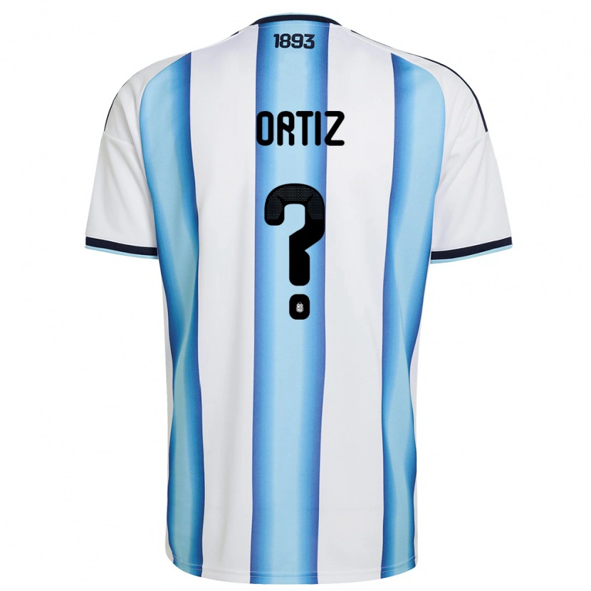 Danxen Pánské Argentina Marcos Ortiz #0 Bílá Nebeská Modrá Námořnická Domů Hráčské Dresy 26-28 Dres