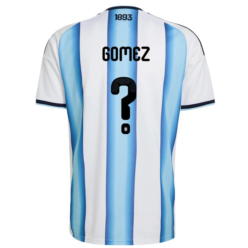Danxen Pánské Argentina Joaquin Gomez #0 Bílá Nebeská Modrá Námořnická Domů Hráčské Dresy 26-28 Dres