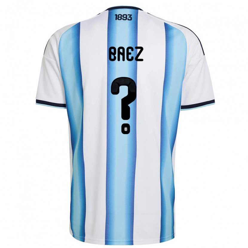 Danxen Pánské Argentina Lautaro Baez #0 Bílá Nebeská Modrá Námořnická Domů Hráčské Dresy 26-28 Dres