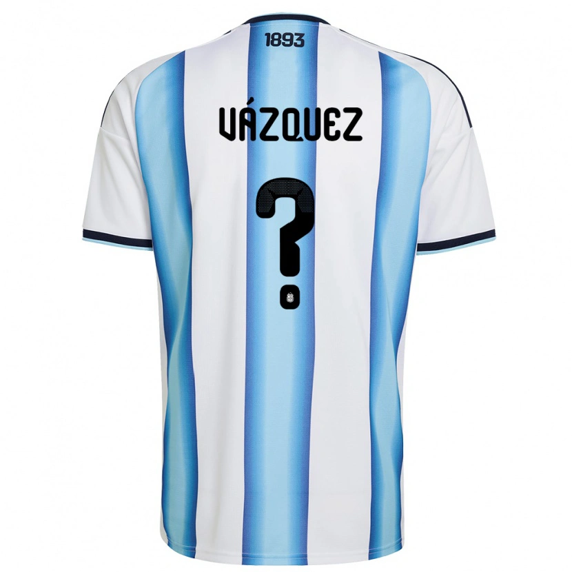 Danxen Pánské Argentina Franco Vázquez #0 Bílá Nebeská Modrá Námořnická Domů Hráčské Dresy 26-28 Dres