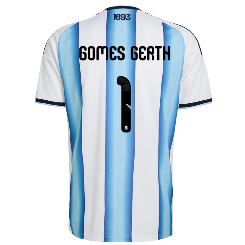 Danxen Pánské Argentina Federico Gomes Gerth #1 Bílá Nebeská Modrá Námořnická Domů Hráčské Dresy 26-28 Dres