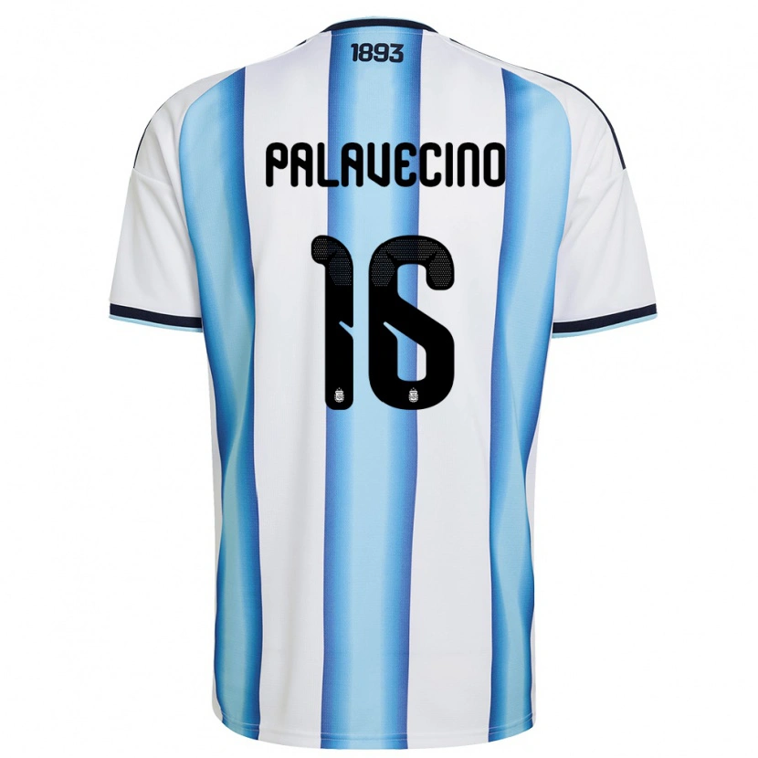Danxen Pánské Argentina Nicolas Palavecino #16 Bílá Nebeská Modrá Námořnická Domů Hráčské Dresy 26-28 Dres