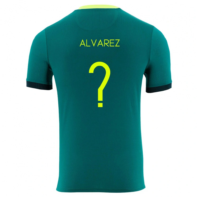 Danxen Pánské Bolívie Sebastián Álvarez #0 Zelená Žlutá Černá Domů Hráčské Dresy 26-28 Dres