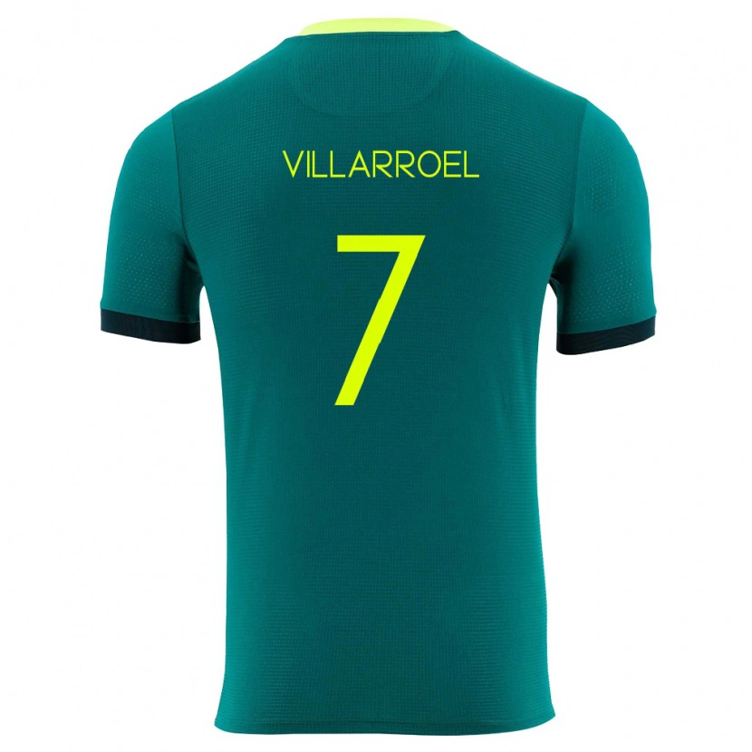 Danxen Pánské Bolívie Miguel Villarroel #7 Zelená Žlutá Černá Domů Hráčské Dresy 26-28 Dres