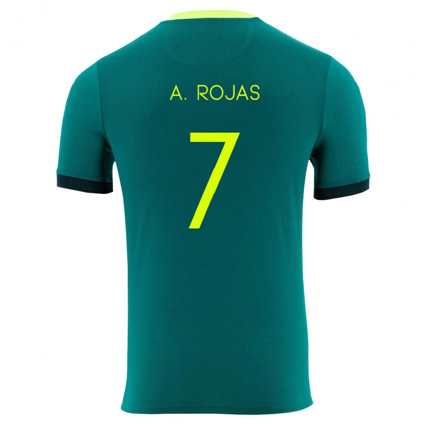 Danxen Pánské Bolívie Ana Paula Rojas #7 Zelená Žlutá Černá Domů Hráčské Dresy 26-28 Dres