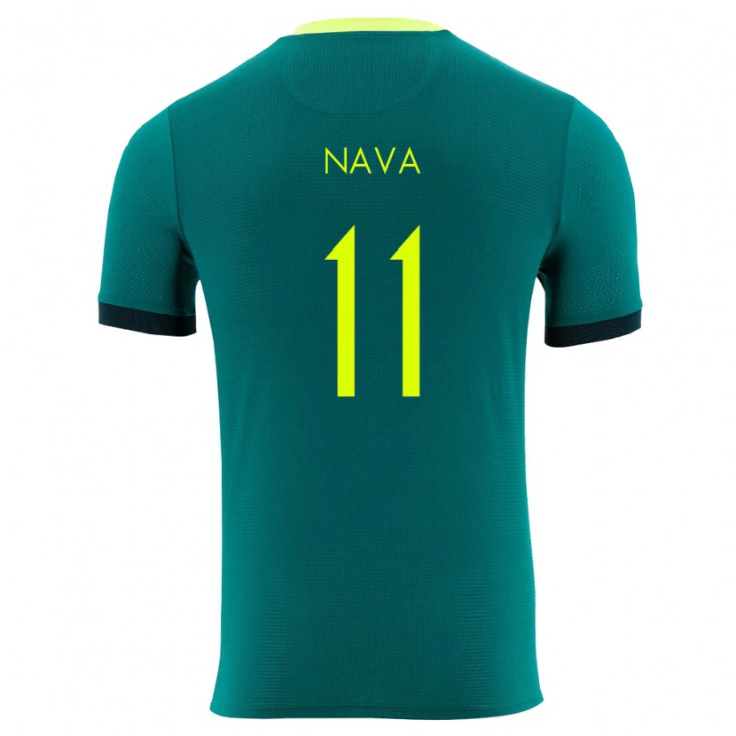Danxen Pánské Bolívie Fernando Nava #11 Zelená Žlutá Černá Domů Hráčské Dresy 26-28 Dres
