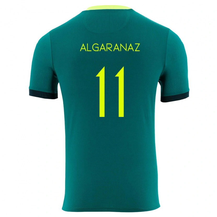 Danxen Pánské Bolívie Carmelo Algarañaz #11 Zelená Žlutá Černá Domů Hráčské Dresy 26-28 Dres