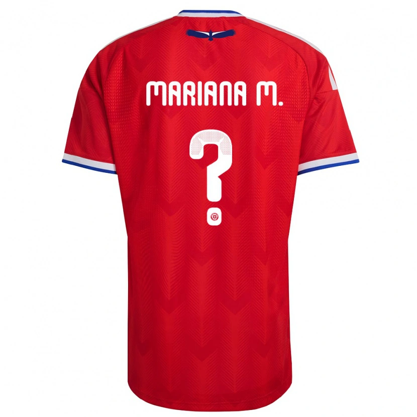Danxen Pánské Chile Mariana Morales #0 Červená Bílá Modrá Domů Hráčské Dresy 26-28 Dres