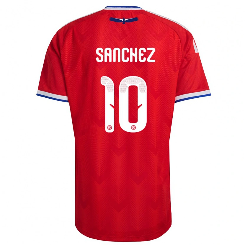 Danxen Pánské Chile Alexis Sánchez #10 Červená Bílá Modrá Domů Hráčské Dresy 26-28 Dres