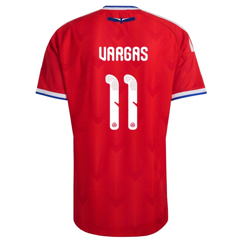 Danxen Pánské Chile Eduardo Vargas #11 Červená Bílá Modrá Domů Hráčské Dresy 26-28 Dres