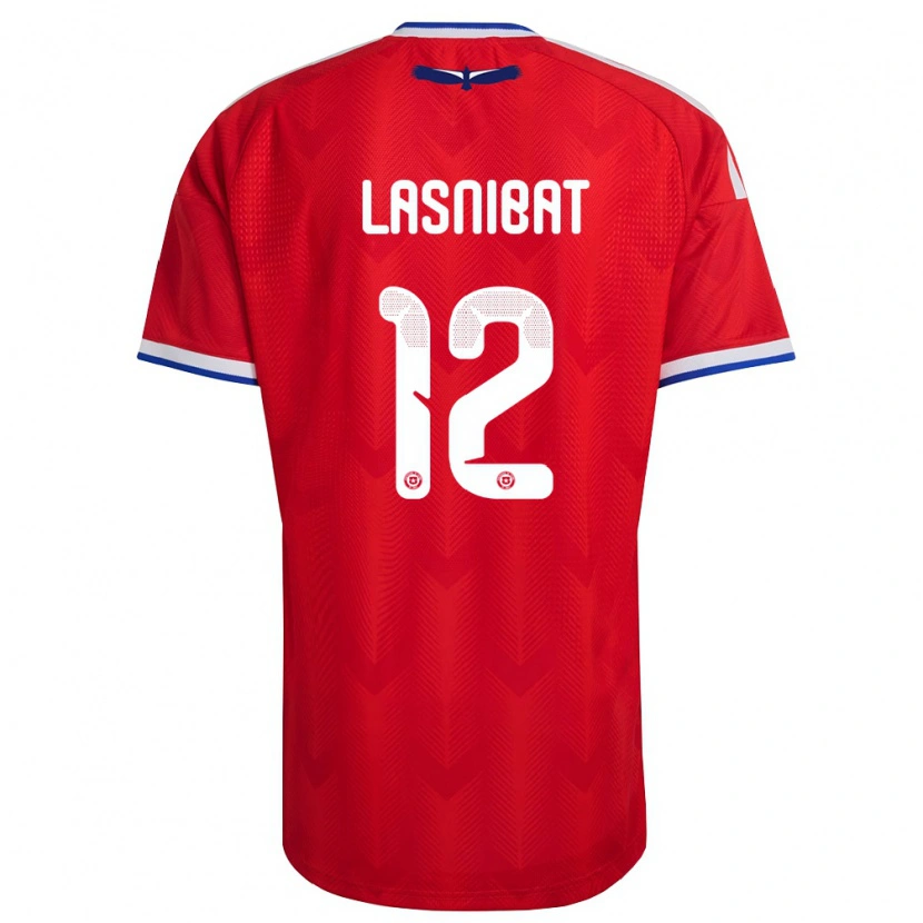 Danxen Pánské Chile Pablo Lasnibat #12 Červená Bílá Modrá Domů Hráčské Dresy 26-28 Dres