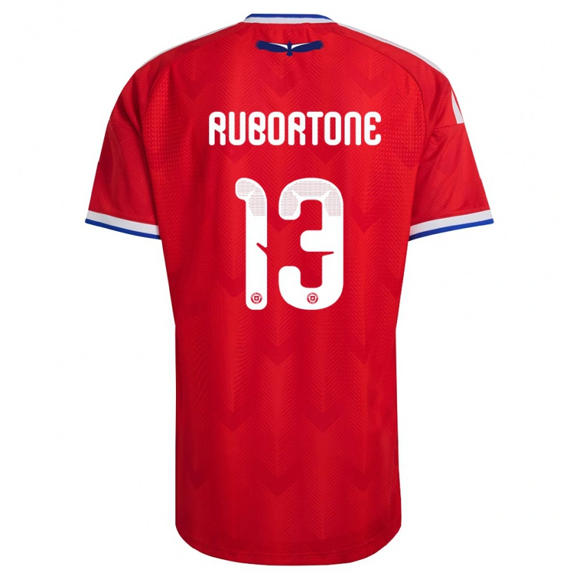Danxen Pánské Chile Giovanni Rubortone #13 Červená Bílá Modrá Domů Hráčské Dresy 26-28 Dres