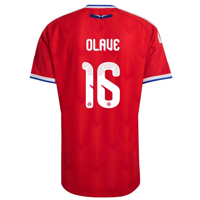 Danxen Pánské Chile Isidora Olave #16 Červená Bílá Modrá Domů Hráčské Dresy 26-28 Dres