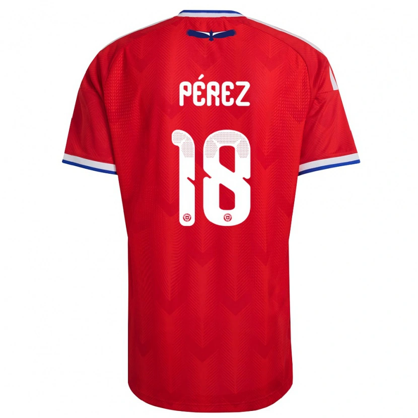 Danxen Pánské Chile Amaro Pérez #18 Červená Bílá Modrá Domů Hráčské Dresy 26-28 Dres