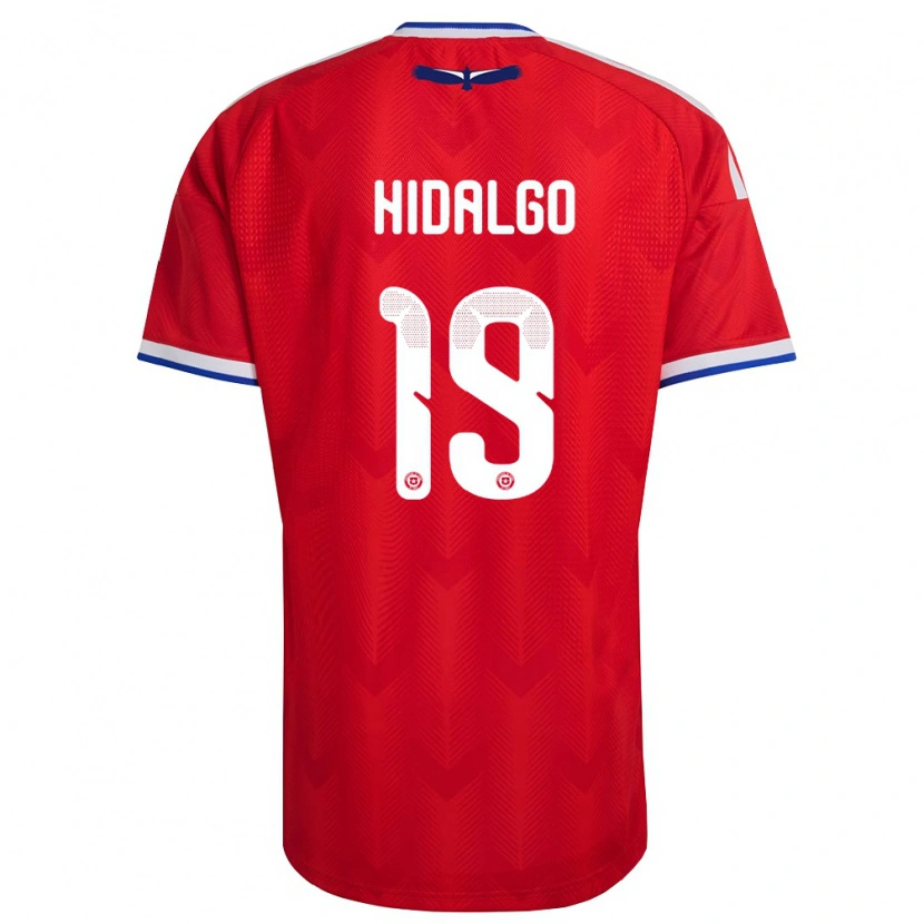 Danxen Pánské Chile Vicente Hidalgo #19 Červená Bílá Modrá Domů Hráčské Dresy 26-28 Dres