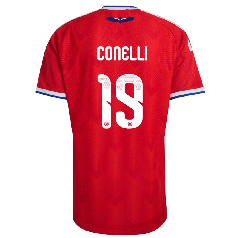 Danxen Pánské Chile Vicente Conelli #19 Červená Bílá Modrá Domů Hráčské Dresy 26-28 Dres