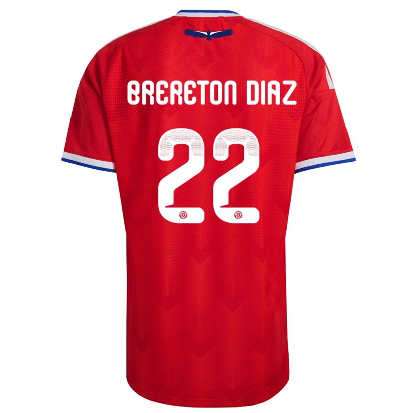Danxen Pánské Chile Ben Brereton Díaz #22 Červená Bílá Modrá Domů Hráčské Dresy 26-28 Dres