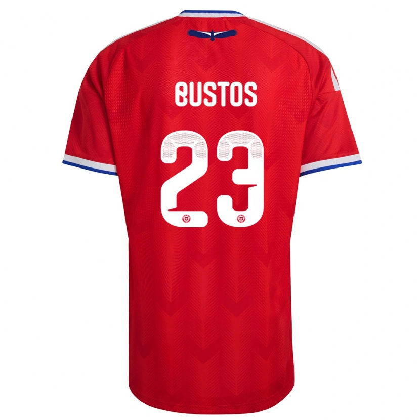 Danxen Pánské Chile Ignacia Bustos #23 Červená Bílá Modrá Domů Hráčské Dresy 26-28 Dres