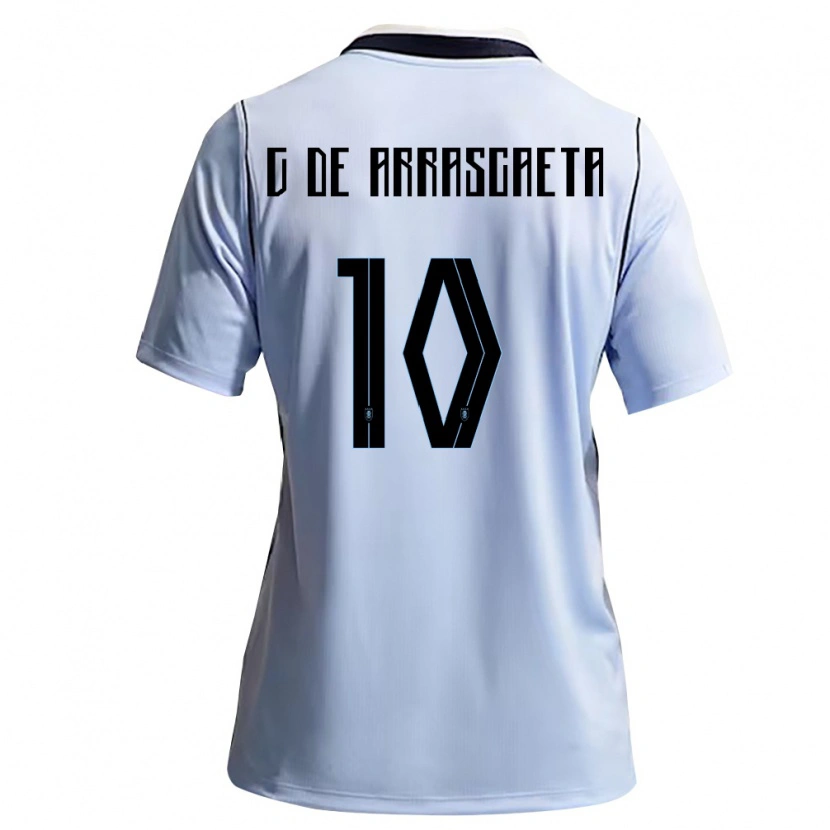 Danxen Pánské Uruguay Giorgian De Arrascaeta #10 Nebeská Modrá Bílá Domů Hráčské Dresy 26-28 Dres