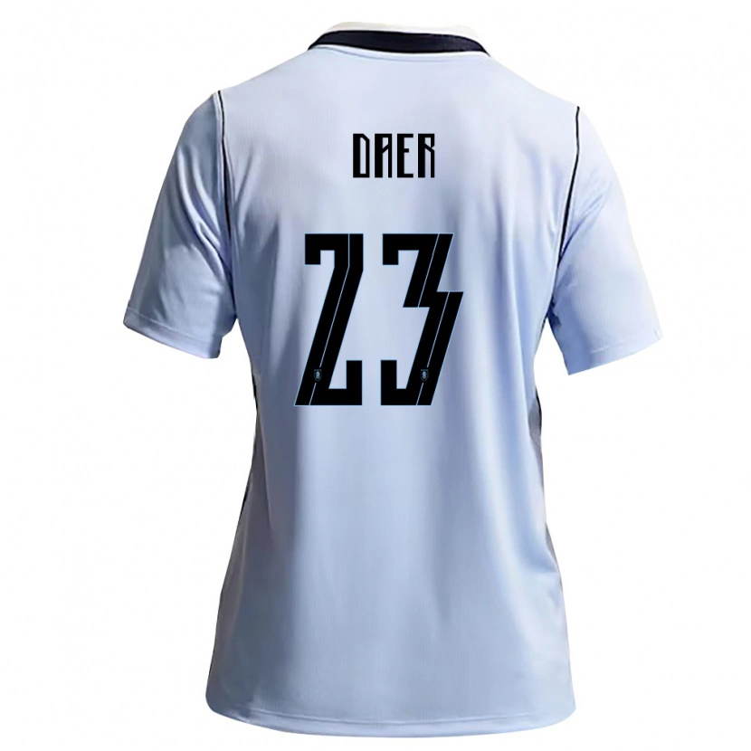 Danxen Pánské Uruguay Zulma Daer #23 Nebeská Modrá Bílá Domů Hráčské Dresy 26-28 Dres