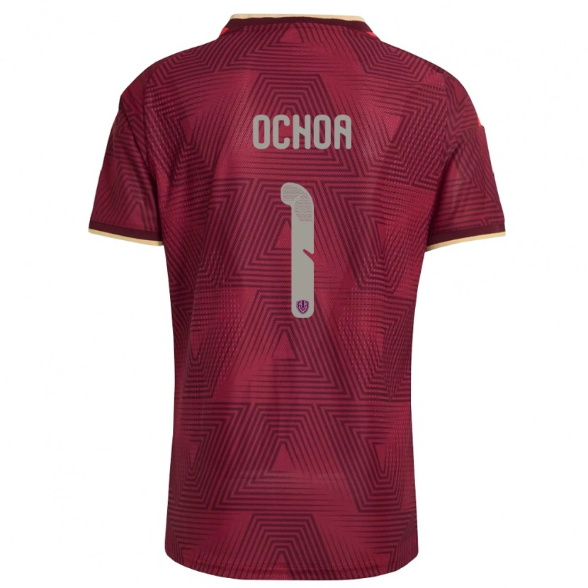Danxen Pánské Venezuela Diego Ochoa #1 Vínová Zlatá Žlutá Domů Hráčské Dresy 26-28 Dres