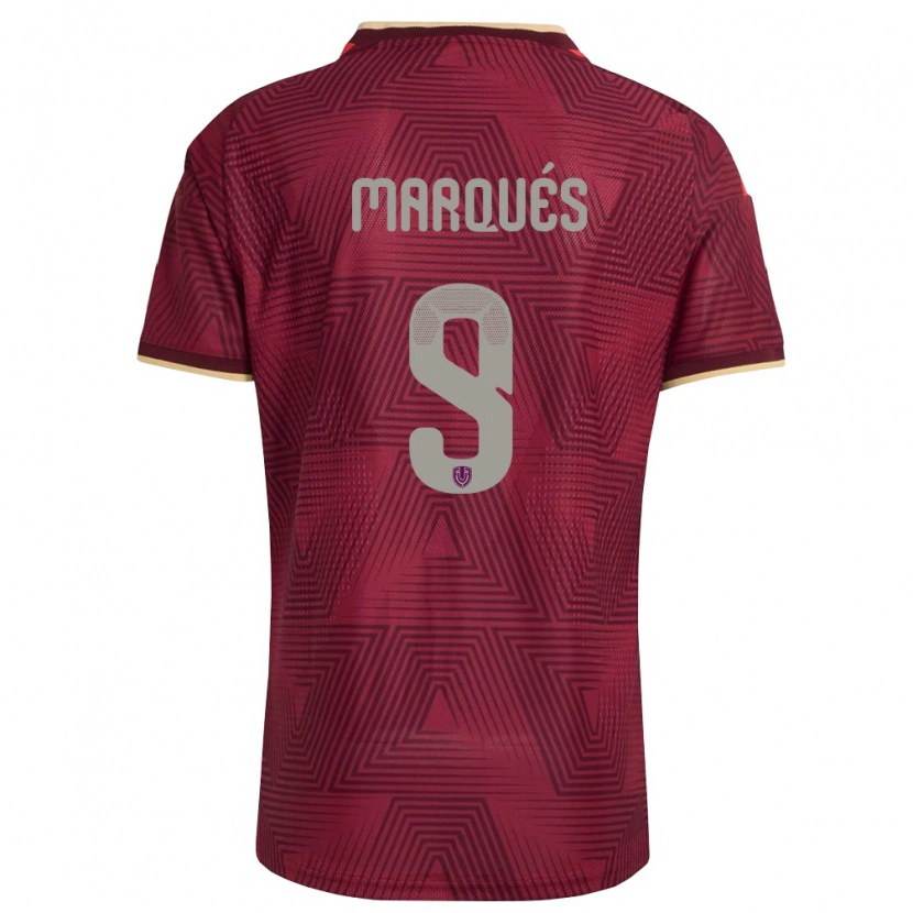 Danxen Pánské Venezuela Alejandro Marqués #9 Vínová Zlatá Žlutá Domů Hráčské Dresy 26-28 Dres