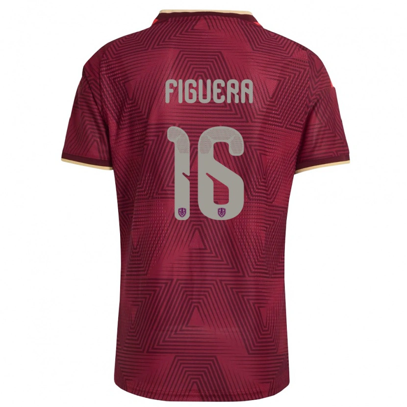 Danxen Pánské Venezuela Carlos Figuera #16 Vínová Zlatá Žlutá Domů Hráčské Dresy 26-28 Dres