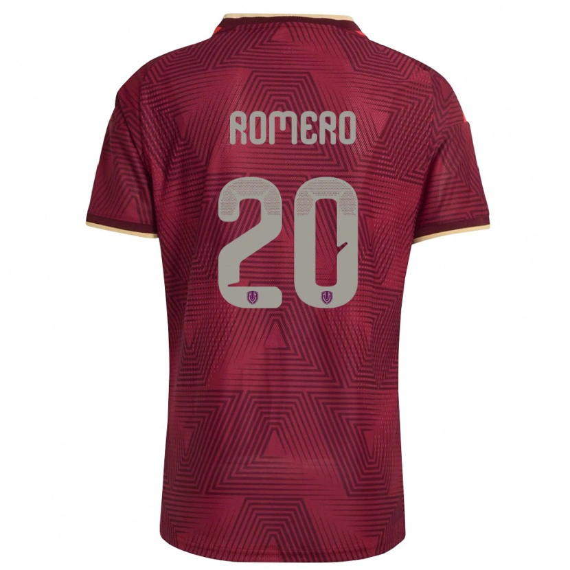 Danxen Pánské Venezuela Andrés Romero #20 Vínová Zlatá Žlutá Domů Hráčské Dresy 26-28 Dres