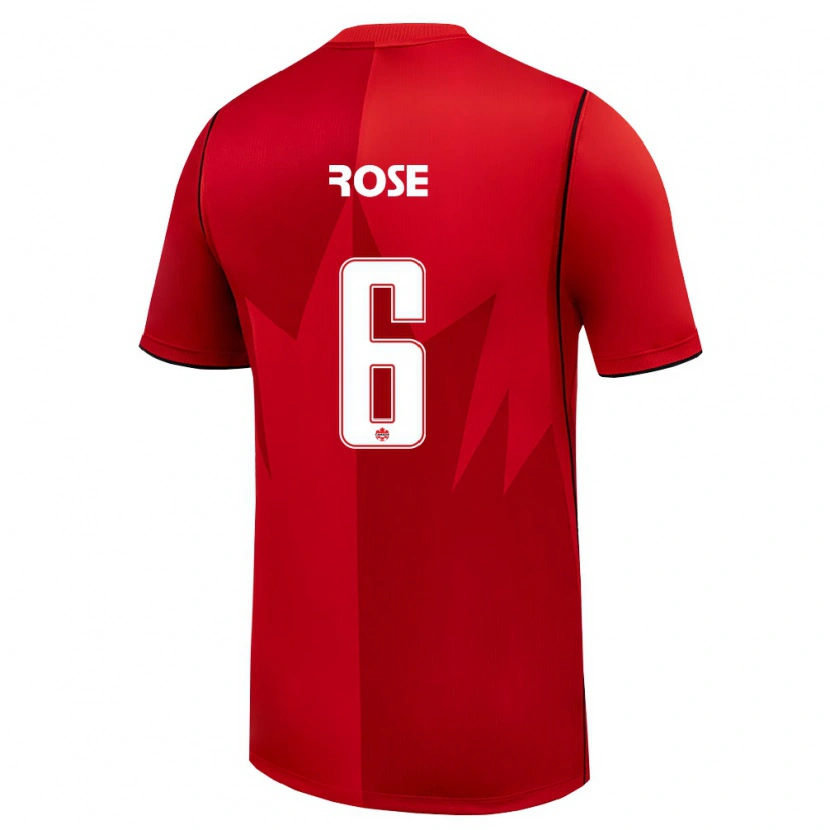 Danxen Pánské Kanada Deanne Rose #6 Červená Bílá Domů Hráčské Dresy 26-28 Dres