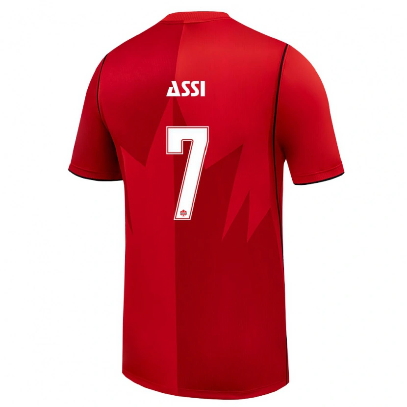 Danxen Pánské Kanada Jean Aniel Assi #7 Červená Bílá Domů Hráčské Dresy 26-28 Dres