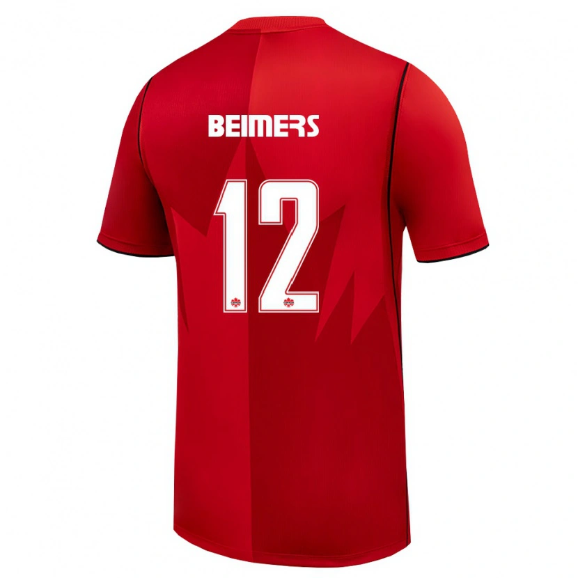 Danxen Pánské Kanada Milo Beimers #12 Červená Bílá Domů Hráčské Dresy 26-28 Dres