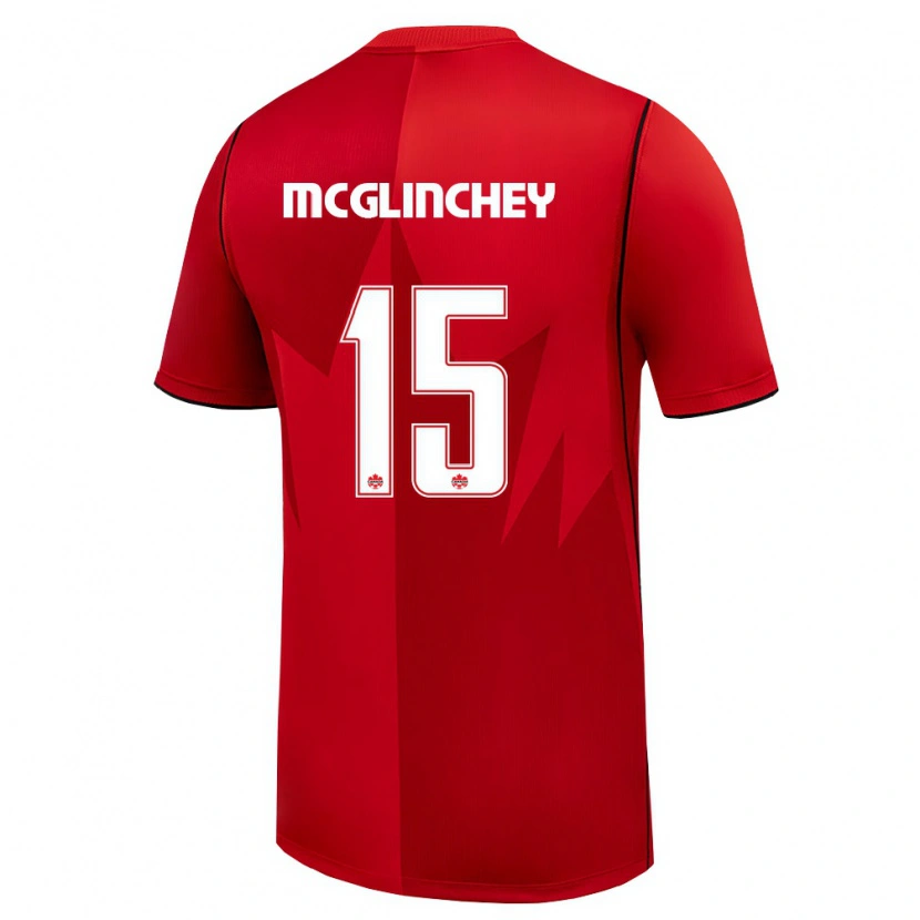 Danxen Pánské Kanada James Mcglinchey #15 Červená Bílá Domů Hráčské Dresy 26-28 Dres