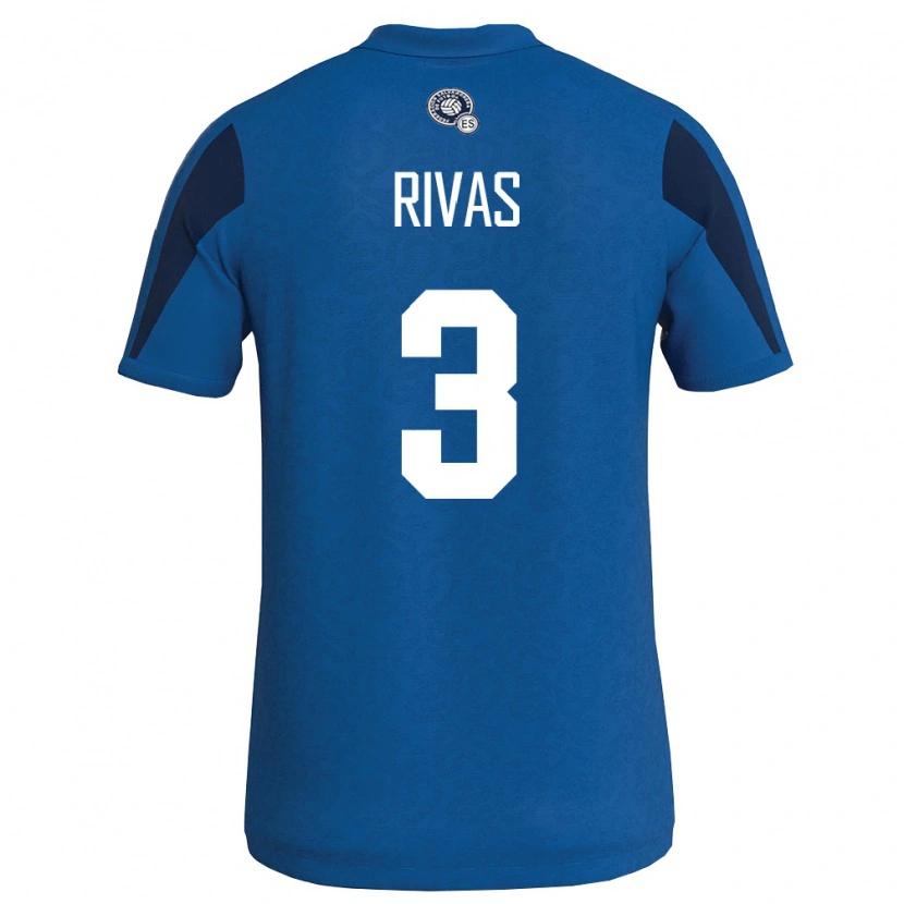 Danxen Pánské Salvador Andrés Rivas #3 Modrá Námořnická Domů Hráčské Dresy 26-28 Dres