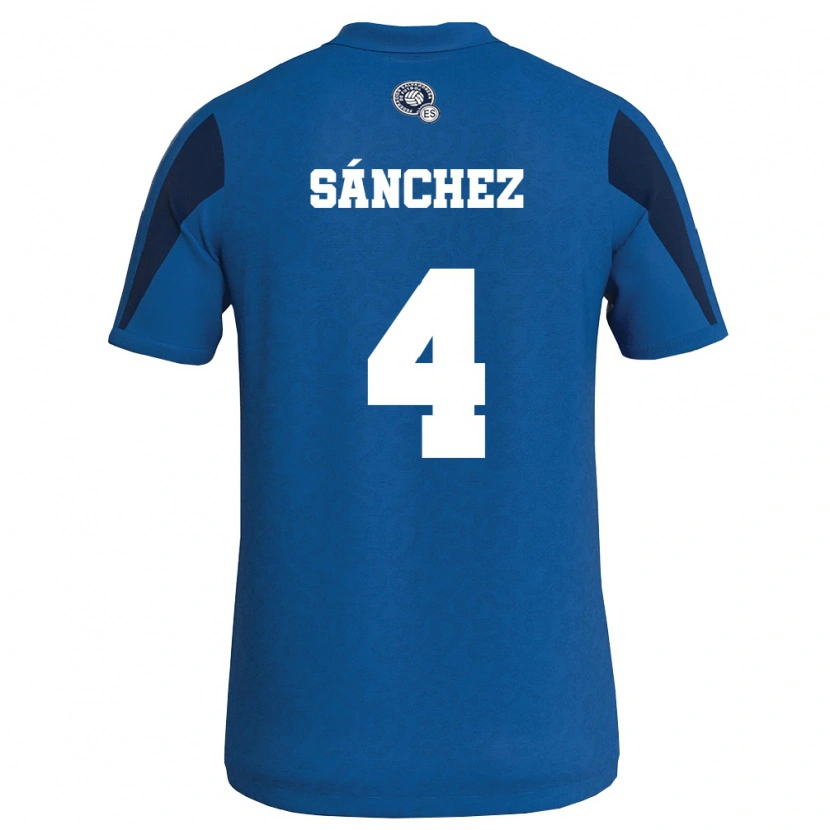 Danxen Pánské Salvador Piero Sánchez #4 Modrá Námořnická Domů Hráčské Dresy 26-28 Dres