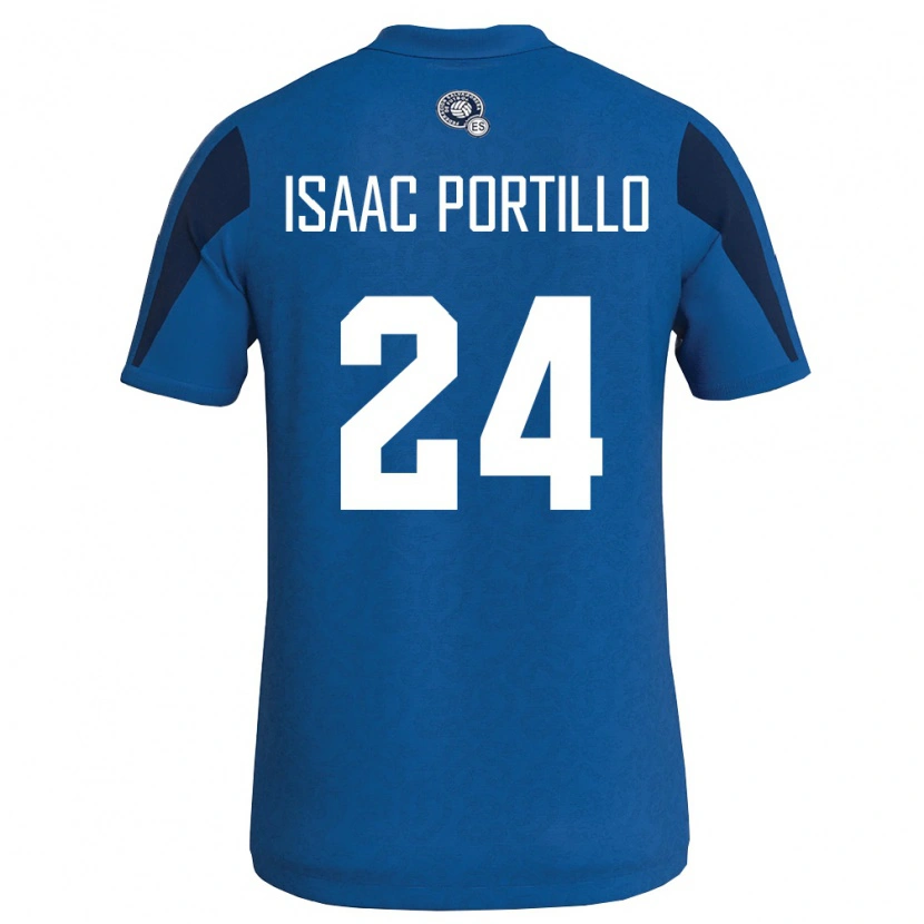 Danxen Pánské Salvador José Isaac Portillo #24 Modrá Námořnická Domů Hráčské Dresy 26-28 Dres