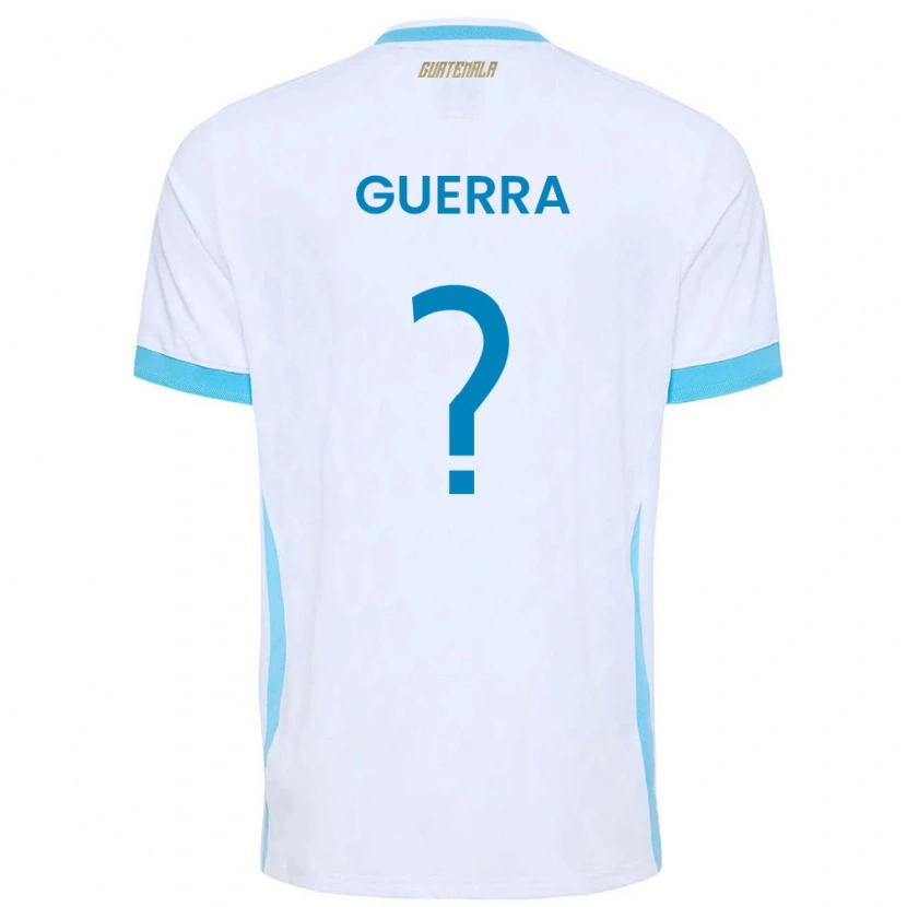 Danxen Pánské Guatemala Decarlo Guerra #0 Bílá Nebeská Modrá Zlatá Domů Hráčské Dresy 26-28 Dres