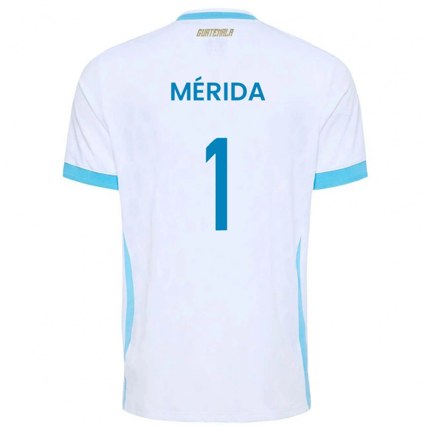 Danxen Pánské Guatemala Nicolás Mérida #1 Bílá Nebeská Modrá Zlatá Domů Hráčské Dresy 26-28 Dres