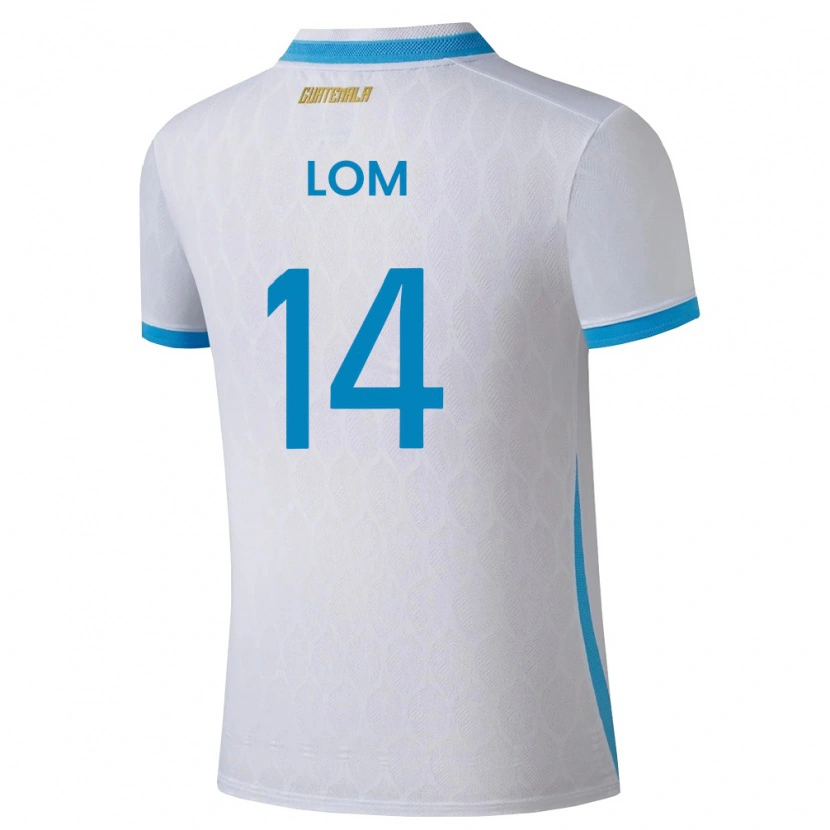 Danxen Pánské Guatemala Darwin Lom #14 Bílá Nebeská Modrá Zlatá Domů Hráčské Dresy 26-28 Dres