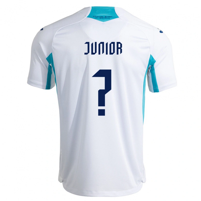 Danxen Pánské Honduras Junior Mejía #0 Bílá Modrá Nebeská Modrá Domů Hráčské Dresy 26-28 Dres