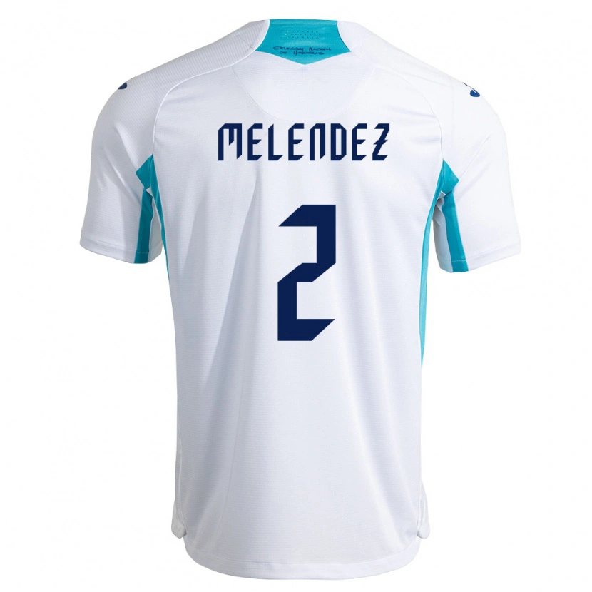 Danxen Pánské Honduras Denis Meléndez #2 Bílá Modrá Nebeská Modrá Domů Hráčské Dresy 26-28 Dres
