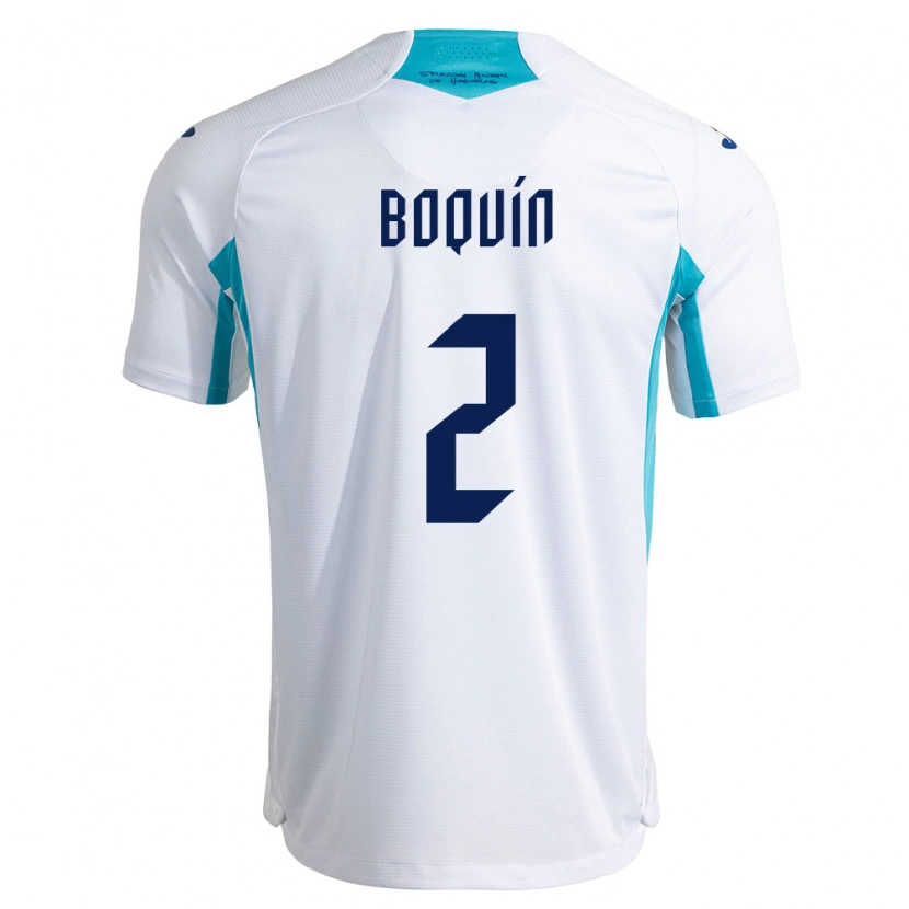 Danxen Pánské Honduras Stiven Boquín #2 Bílá Modrá Nebeská Modrá Domů Hráčské Dresy 26-28 Dres