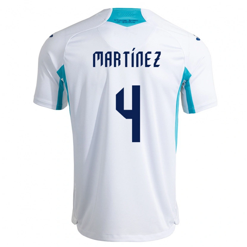 Danxen Pánské Honduras Julián Martínez #4 Bílá Modrá Nebeská Modrá Domů Hráčské Dresy 26-28 Dres