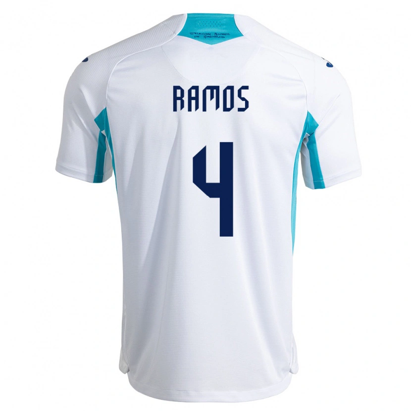Danxen Pánské Honduras Jeffrey Ramos #4 Bílá Modrá Nebeská Modrá Domů Hráčské Dresy 26-28 Dres
