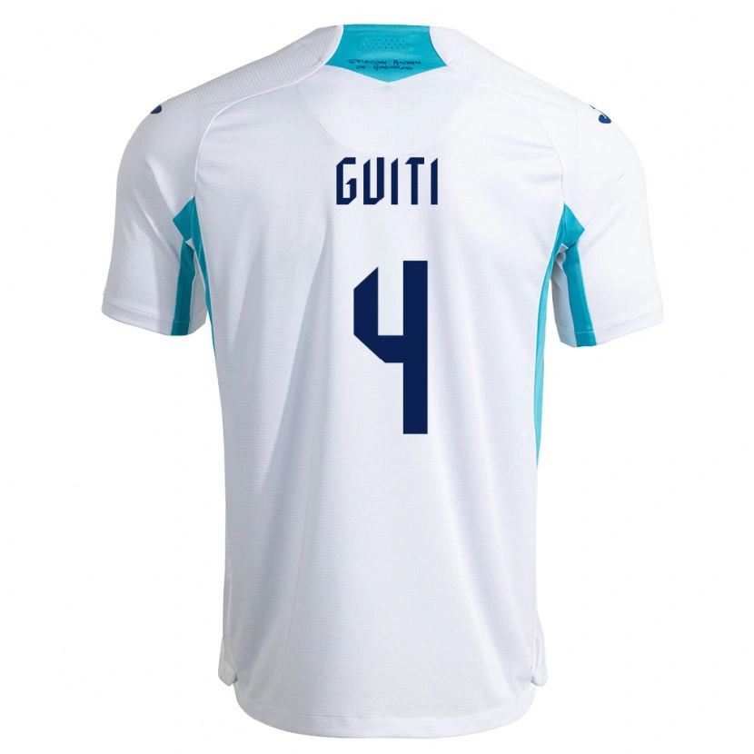 Danxen Pánské Honduras Jefferson Guiti #4 Bílá Modrá Nebeská Modrá Domů Hráčské Dresy 26-28 Dres