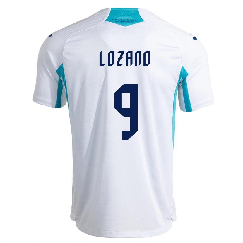 Danxen Pánské Honduras Choco Lozano #9 Bílá Modrá Nebeská Modrá Domů Hráčské Dresy 26-28 Dres