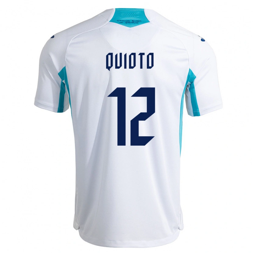 Danxen Pánské Honduras Romell Quioto #12 Bílá Modrá Nebeská Modrá Domů Hráčské Dresy 26-28 Dres