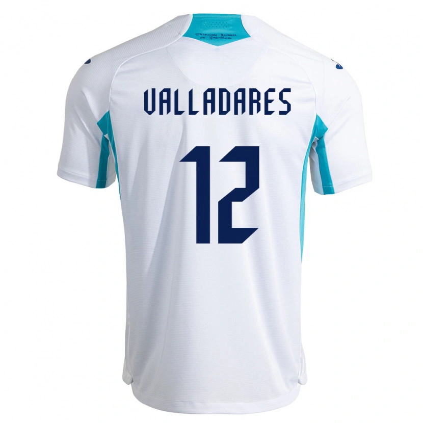 Danxen Pánské Honduras Noel Valladares #12 Bílá Modrá Nebeská Modrá Domů Hráčské Dresy 26-28 Dres