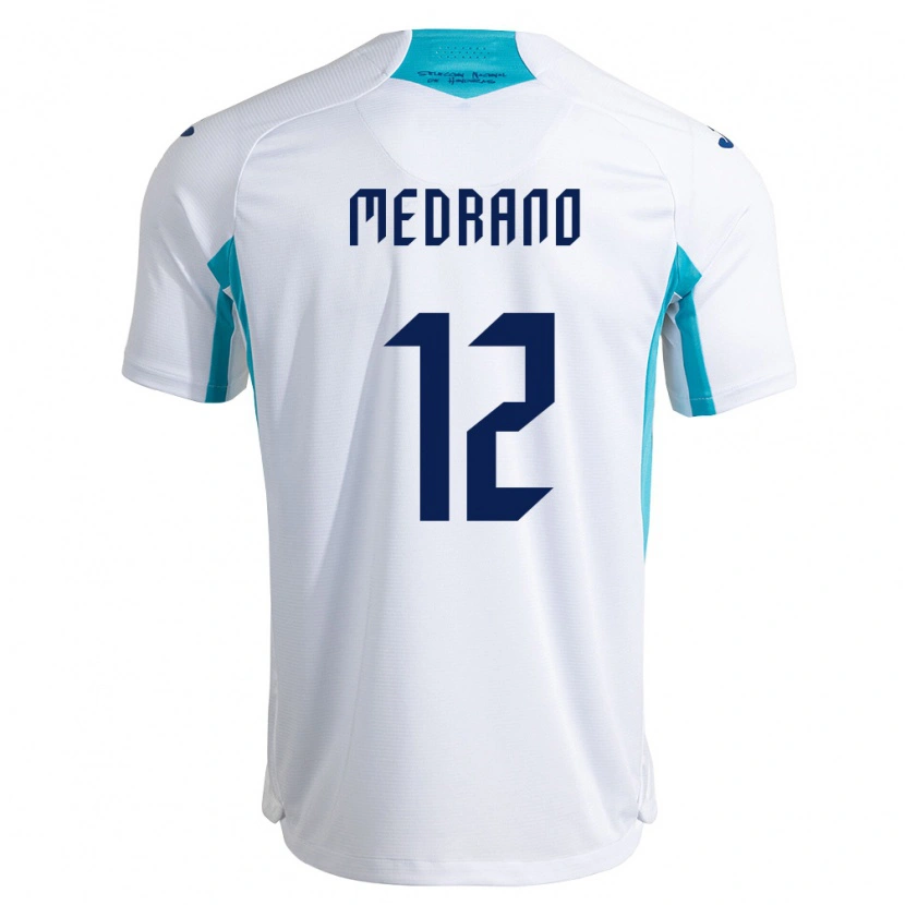 Danxen Pánské Honduras Yair Medrano #12 Bílá Modrá Nebeská Modrá Domů Hráčské Dresy 26-28 Dres