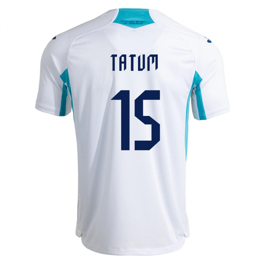 Danxen Pánské Honduras Anfronit Tatum #15 Bílá Modrá Nebeská Modrá Domů Hráčské Dresy 26-28 Dres